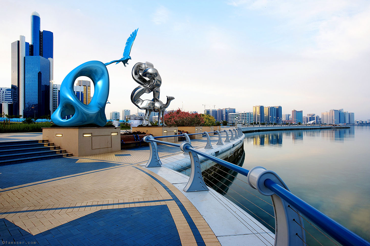 Promenade Abu Dhabi, public sculptures study for the Emirates; artist Roland Faesser, sculptor and painter 2010